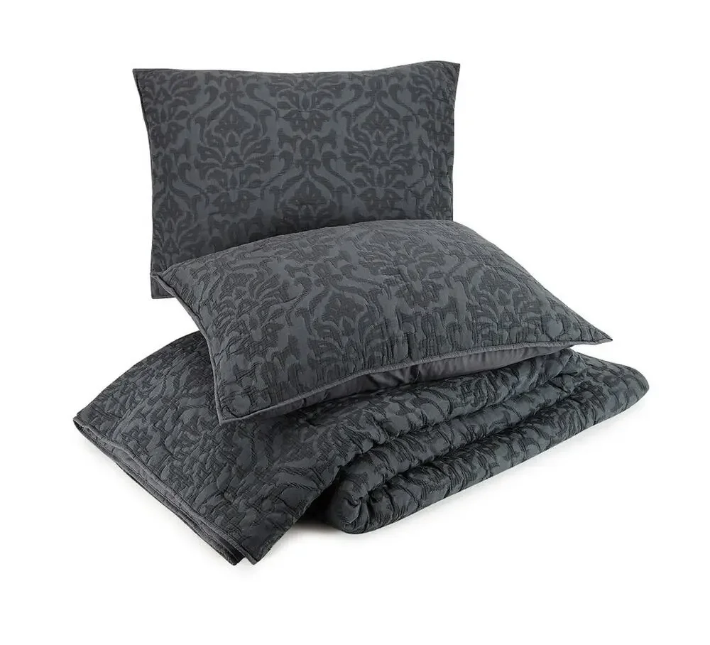Better Homes & Gardens Jacquard Damask Shams (2)~ Gray